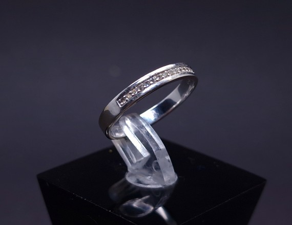 White gold ring with diamonds